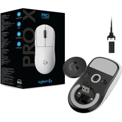 Logitech PRO X SUPERLIGHT Wireless Gaming Mouse - Ultra-Lightweight Optical Wireless Gaming Mouse in White - Unleash Your Gaming